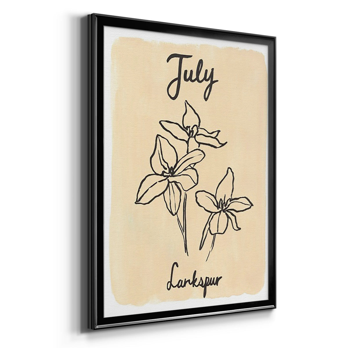 Birth Month VII - Modern Framed Canvas Print