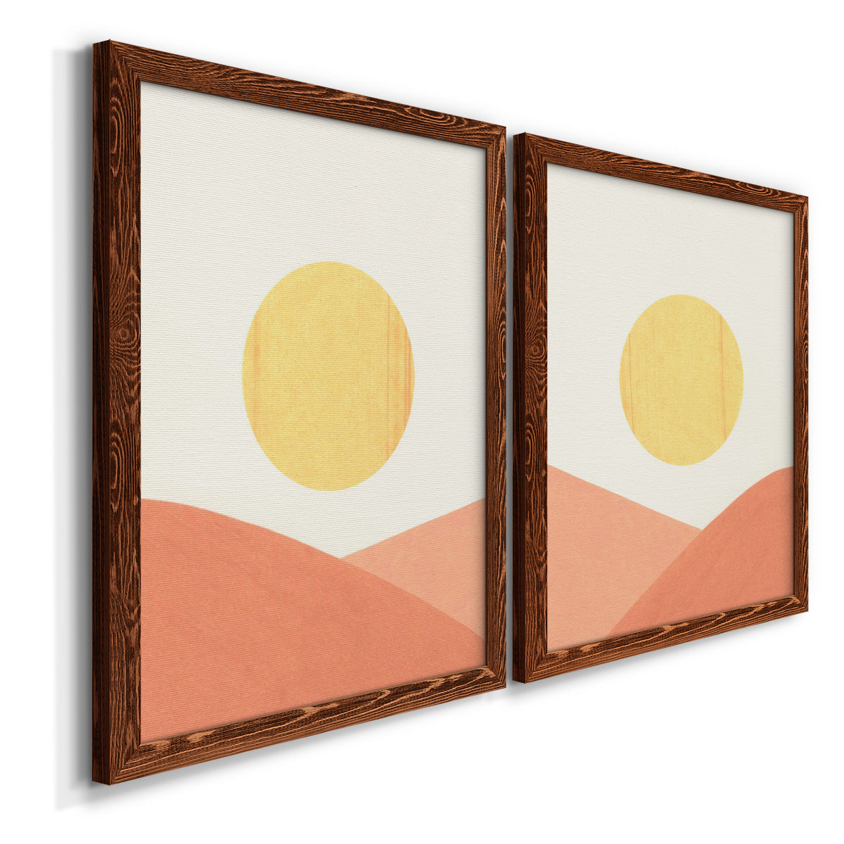 Simple Boho Sun I - Premium Framed Canvas 2 Piece Set - Ready to Hang