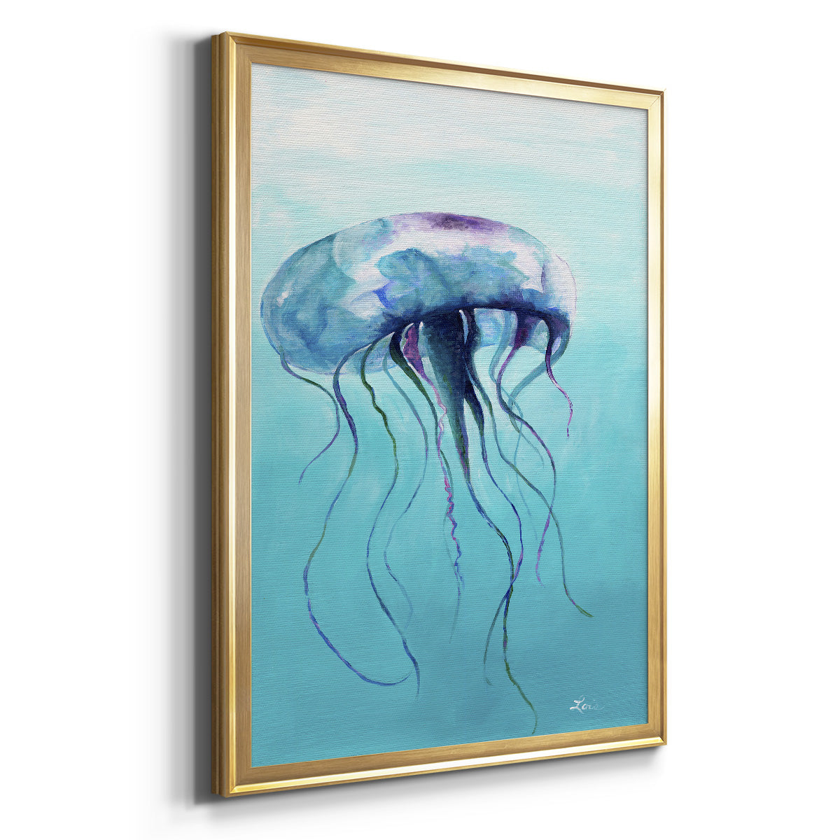 Jelly Fish - Modern Framed Canvas Print