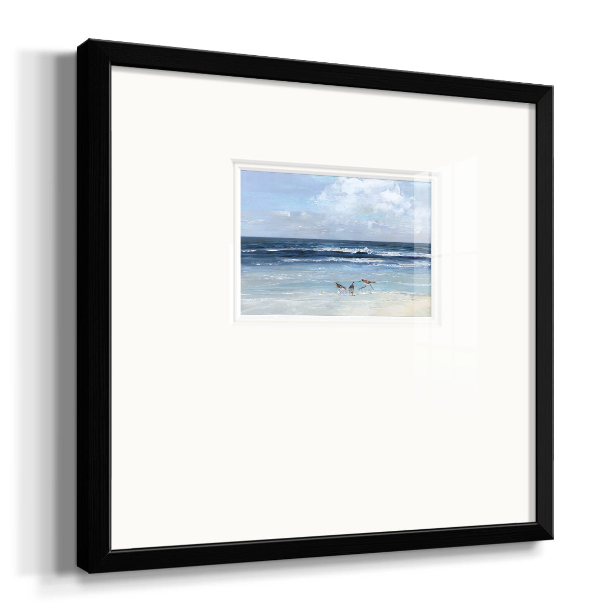 Beach Trio Premium Framed Print Double Matboard