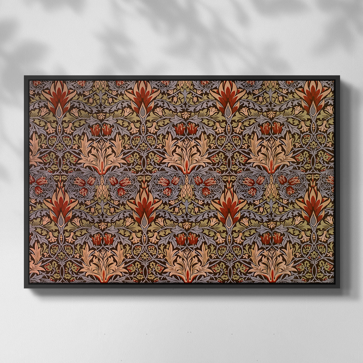 Snakeshead - Red/Cumin, c. 1876 - Floater Framed Canvas Print