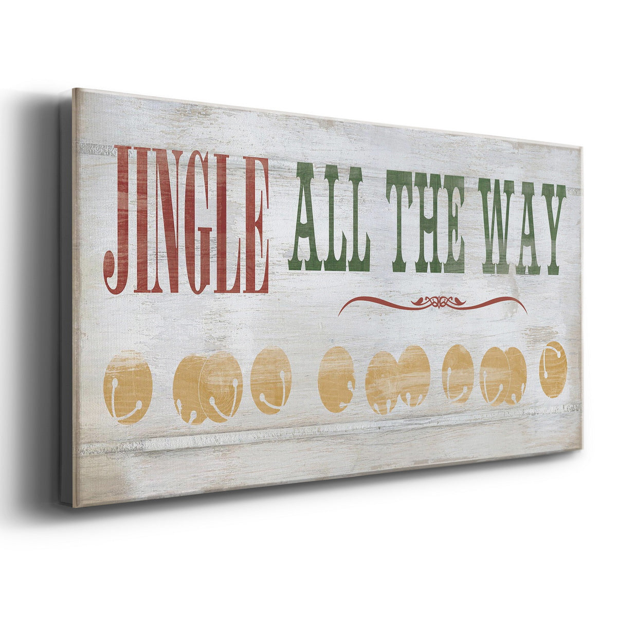 Jingle All The Way Type Premium Gallery Wrapped Canvas - Ready to Hang