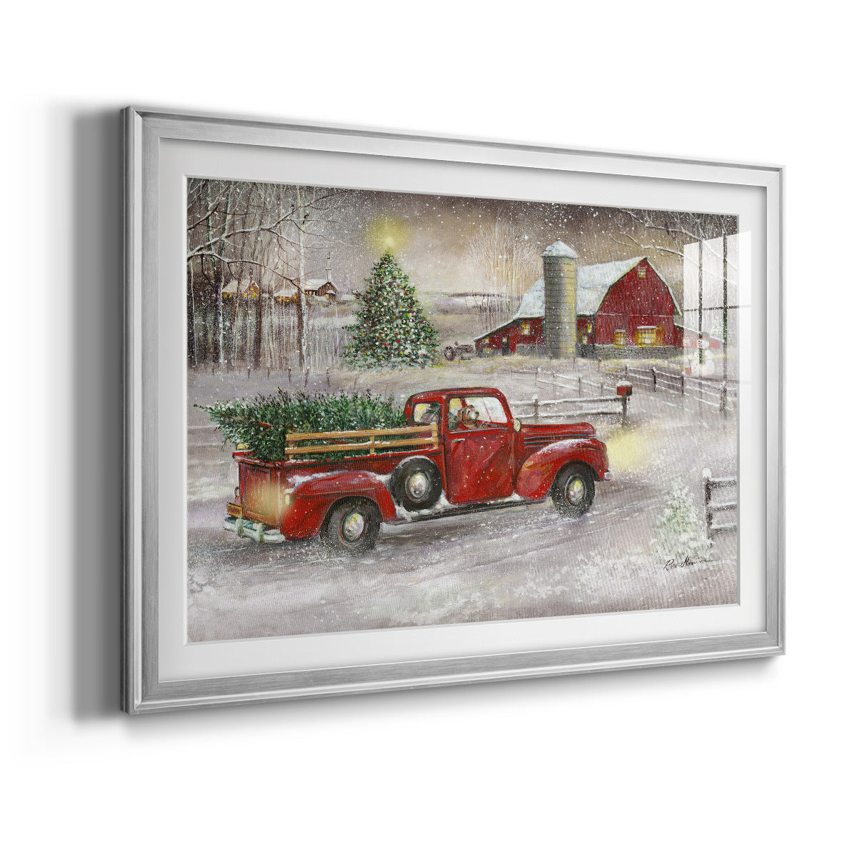Making Christmas Memories - Modern Framed Art Print