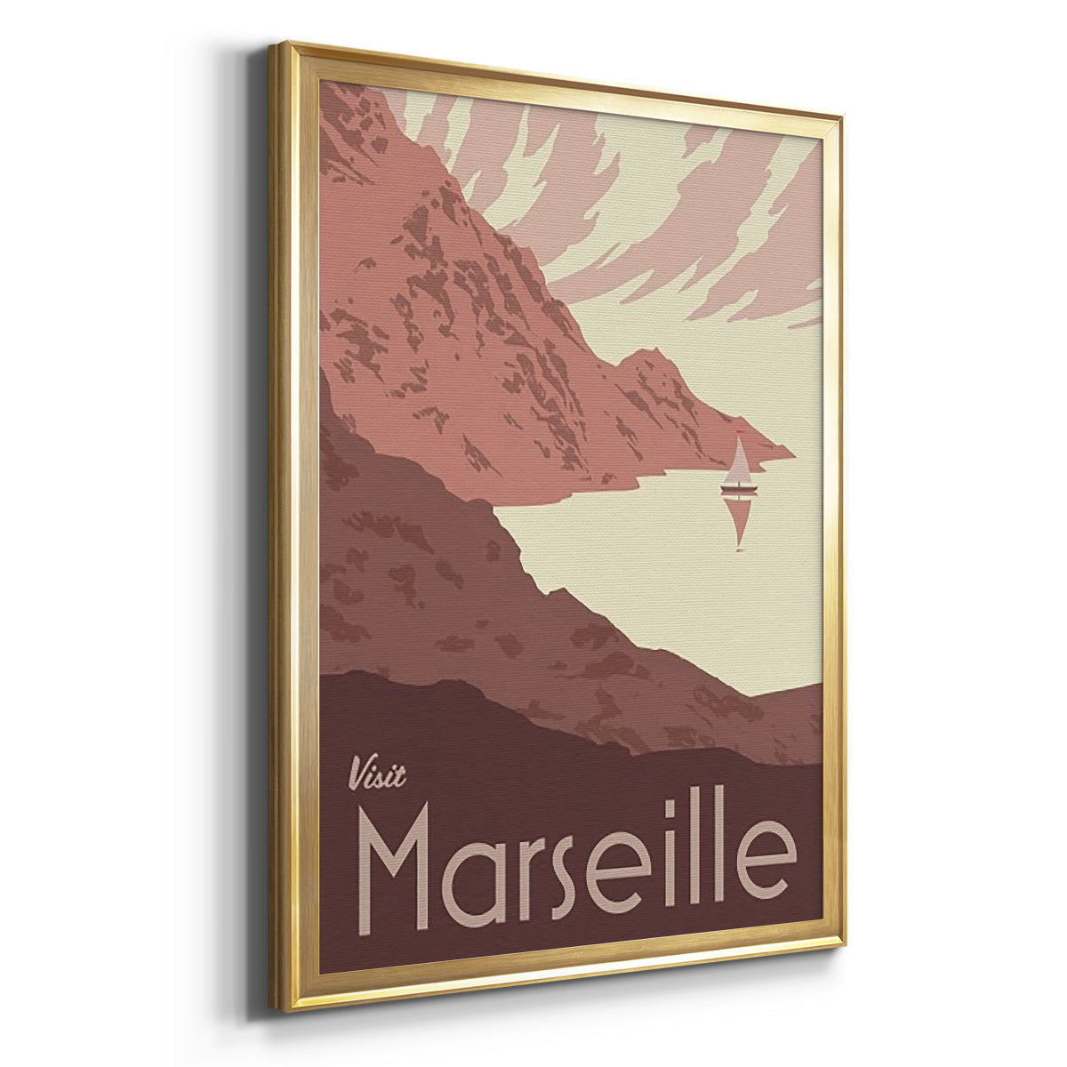 French Coast I - Modern Framed Canvas Print