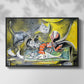 Still Life with Cat and Lobster, 1962 - Floater Framed Canvas Print