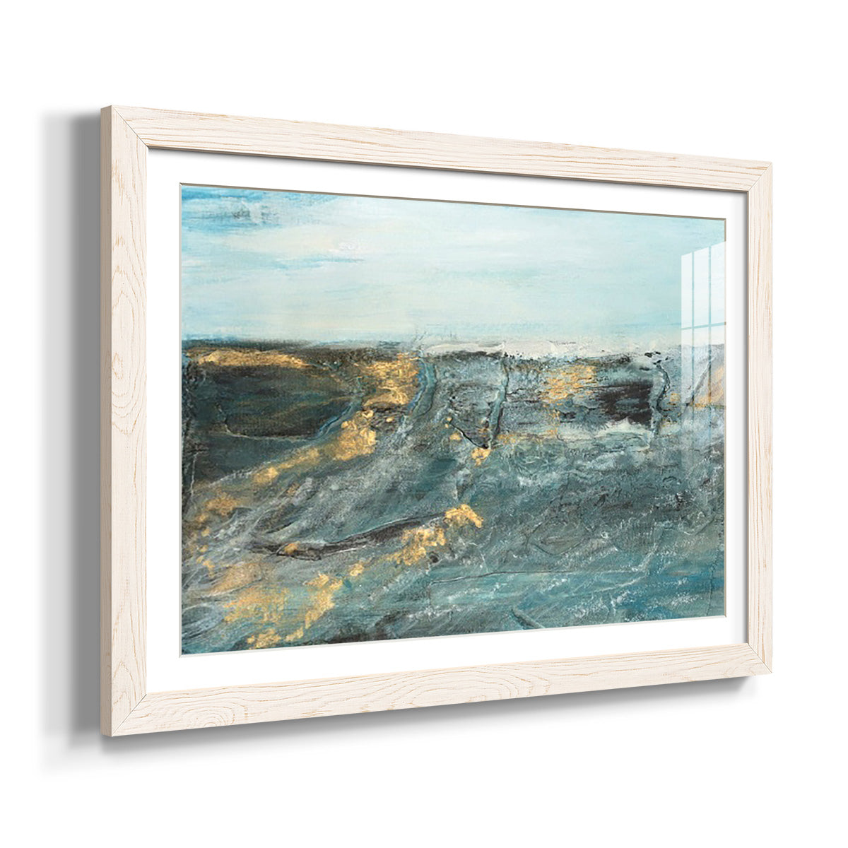 Flow of Love in Ocean I - Barnwood Framed Art Print