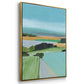 Bright Colored Countryside I - Framed Premium Gallery Wrapped Canvas L Frame 3 Piece Set - Ready to Hang