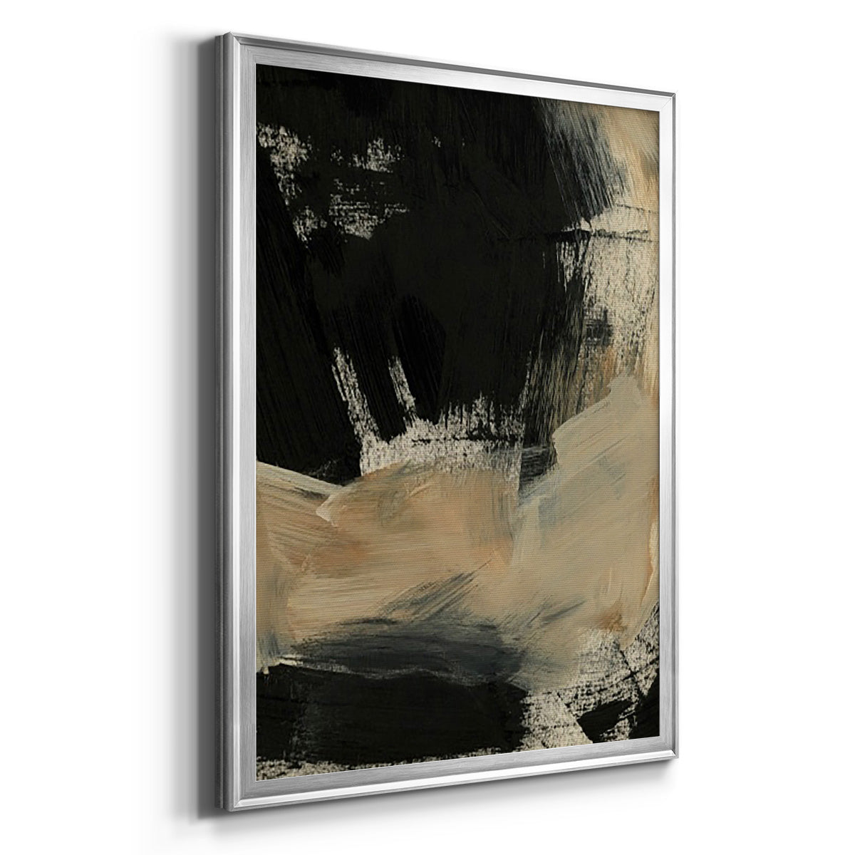 Baked Paintstrokes VI - Modern Framed Canvas Print