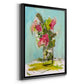 Turquoise Lilly - Modern Framed Canvas Print