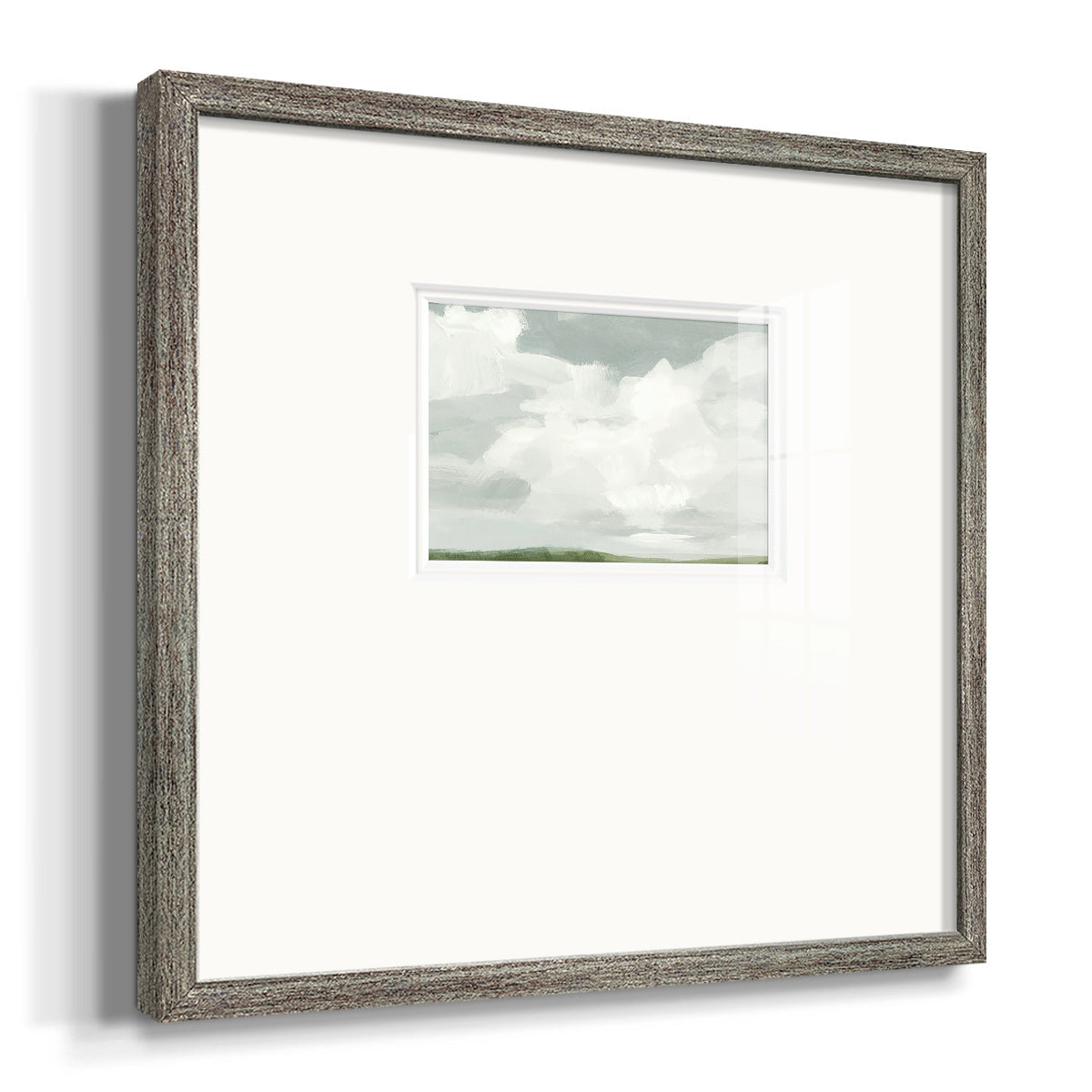 Gray Stone Sky I Premium Framed Print Double Matboard