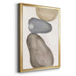 River Rocks Contour II - Modern Framed Canvas Print