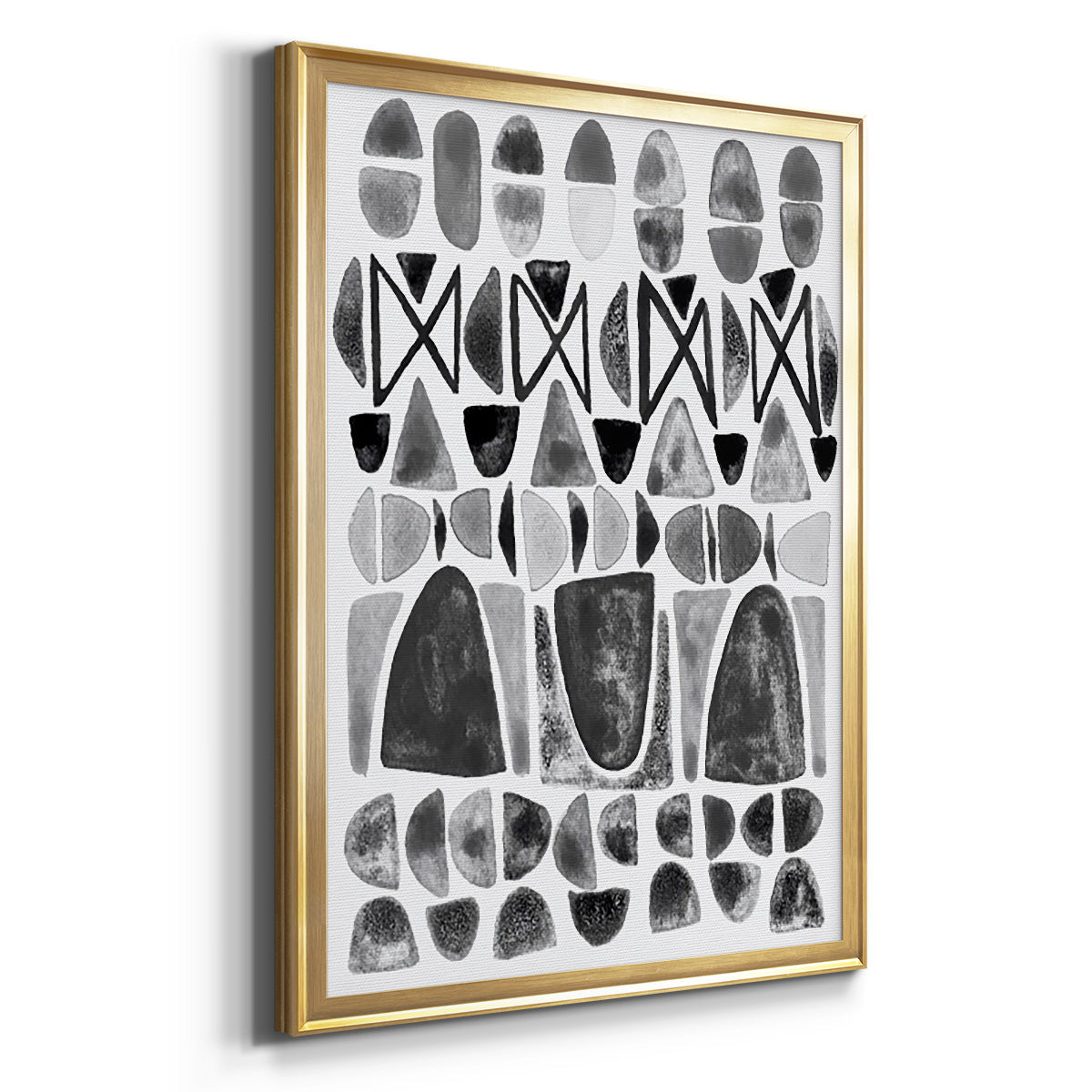 Grey Arches III - Modern Framed Canvas Print