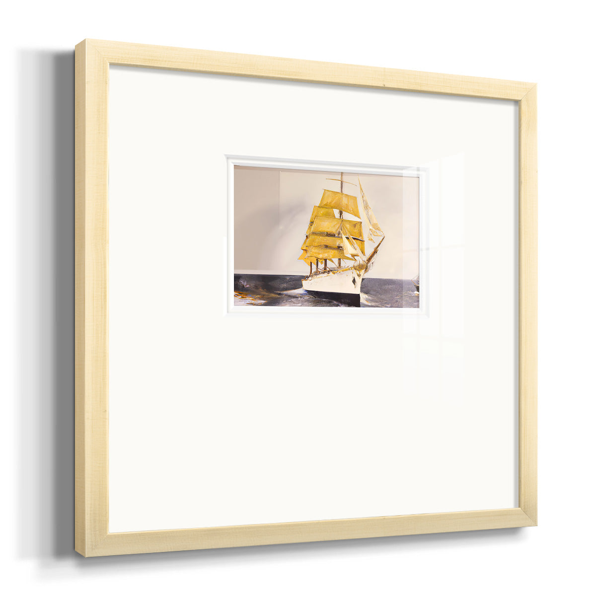 Golden Sailor Premium Framed Print Double Matboard