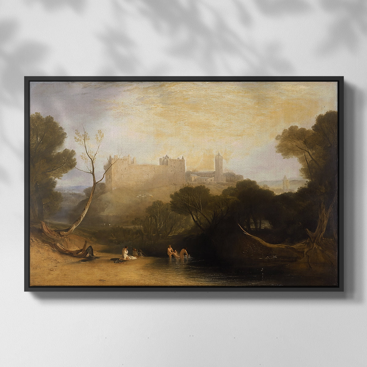 Linlithgow Palace, c. 1807 - Floater Framed Canvas Print