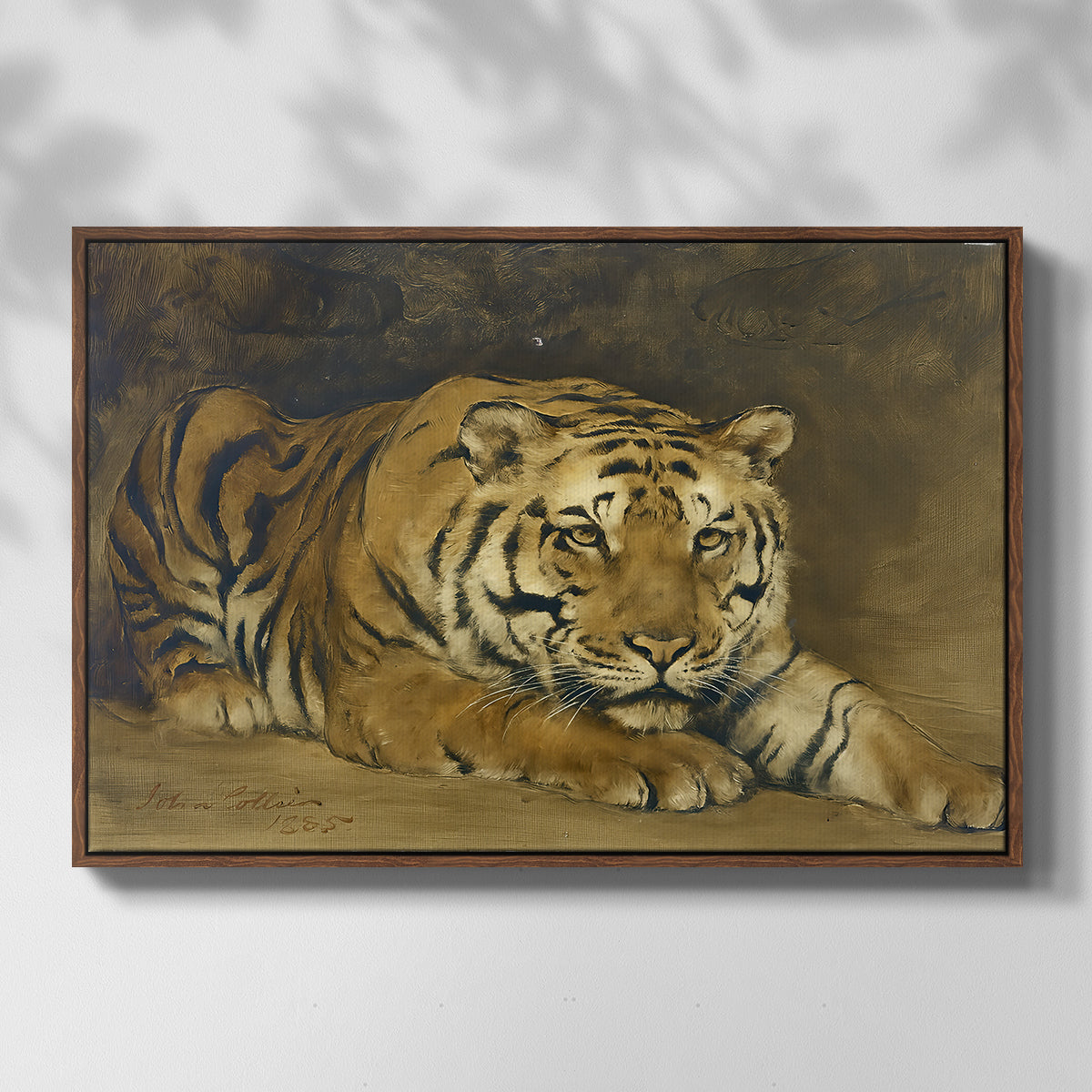 Study of a Tiger for Circe, 1885 - Floater Framed Canvas Print