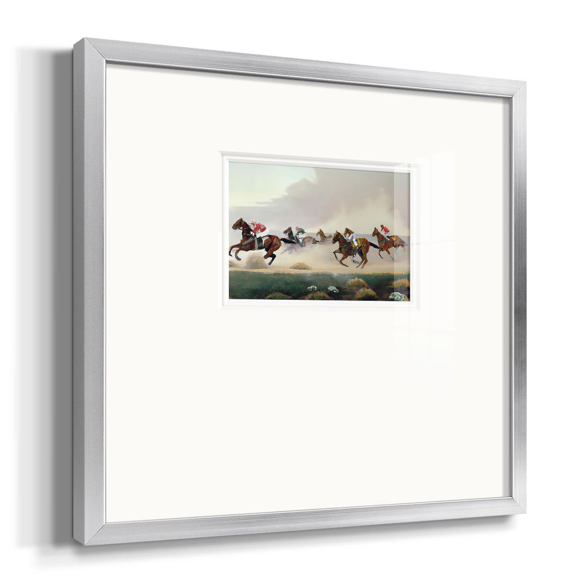 Gray Day at the Races Premium Framed Print Double Matboard