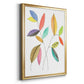 Color Pop Leaves IV - Modern Framed Canvas Print