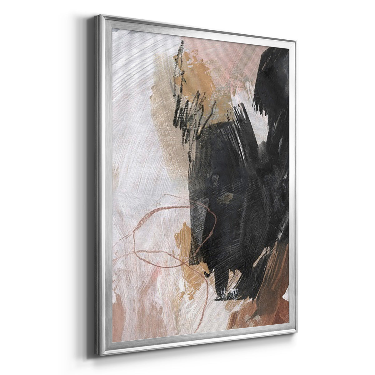 Unbleached Neutrals III - Modern Framed Canvas Print