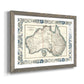 Bordered Map of Australia-Premium Framed Print - Ready to Hang