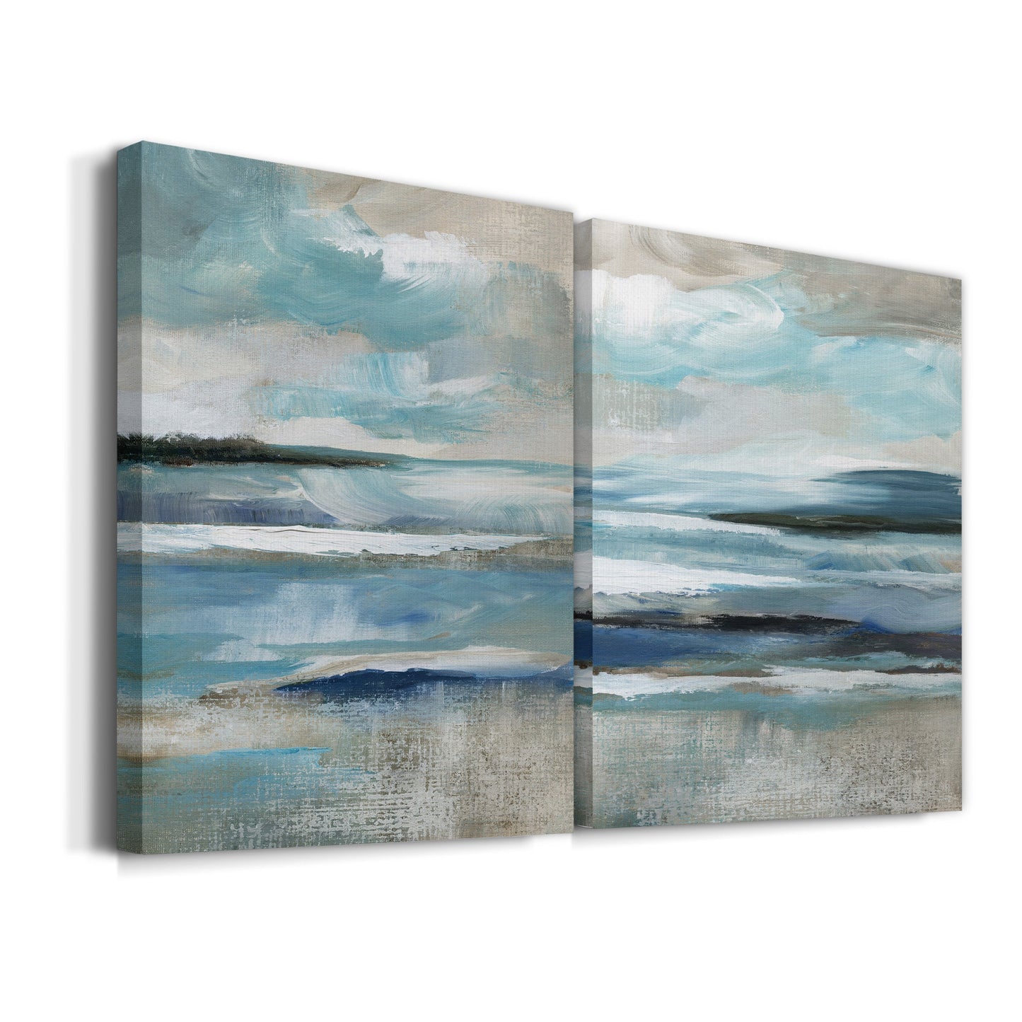 Distant Drama I Premium Gallery Wrapped Canvas - Ready to Hang - Set of 2 - 8 x 12 Each