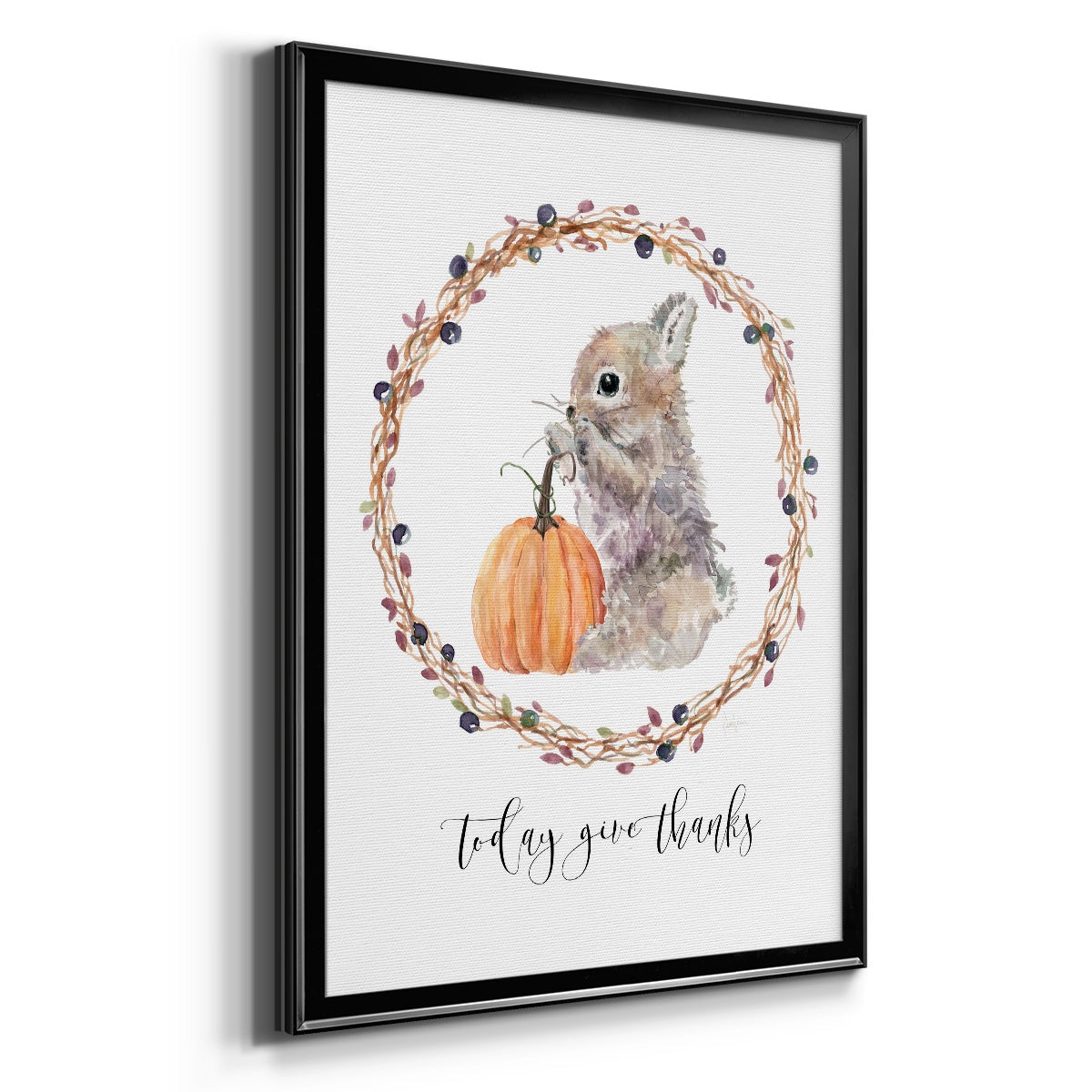 Harvest Home Bunny - Modern Framed Canvas Print