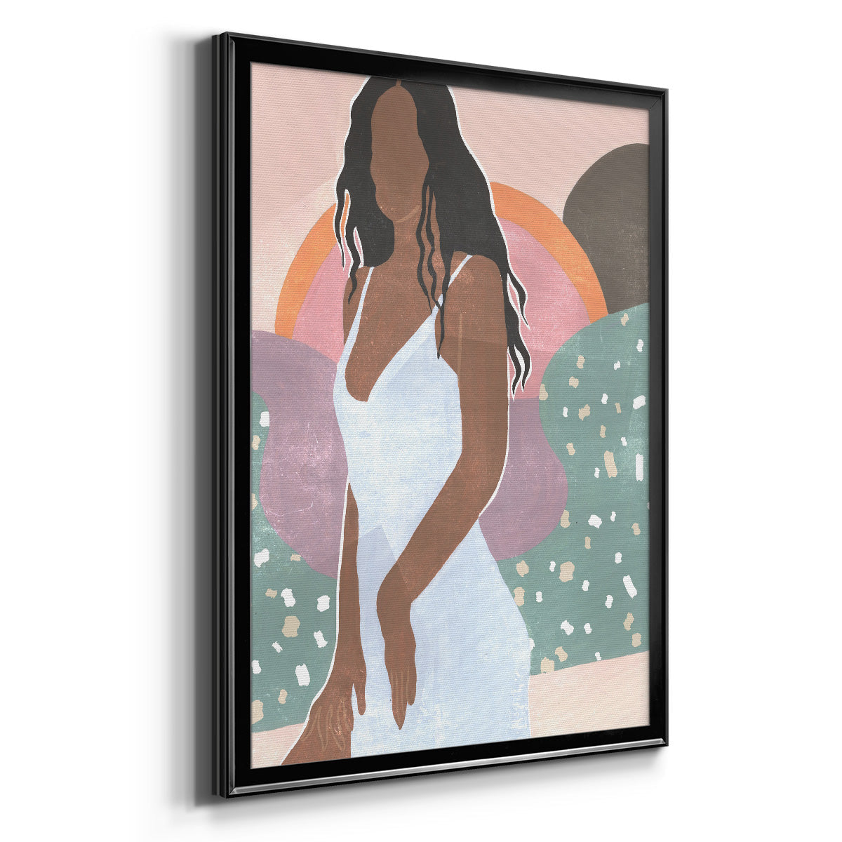 Curly Lady I - Modern Framed Canvas Print