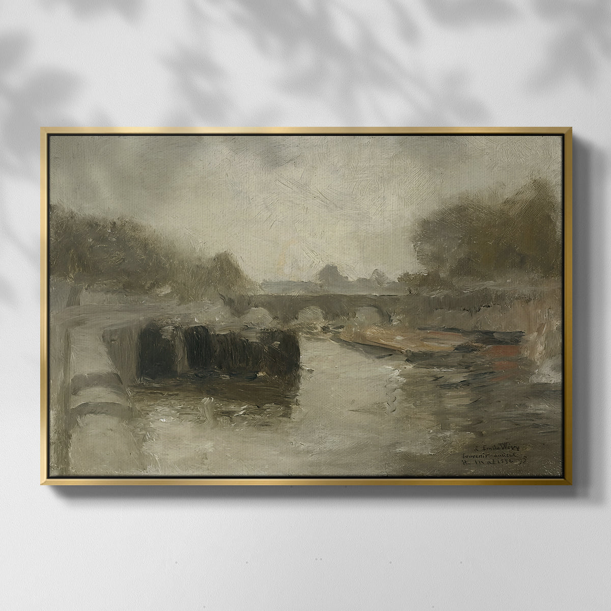 The Bridge (Le pont), 1895 - Floater Framed Canvas Print