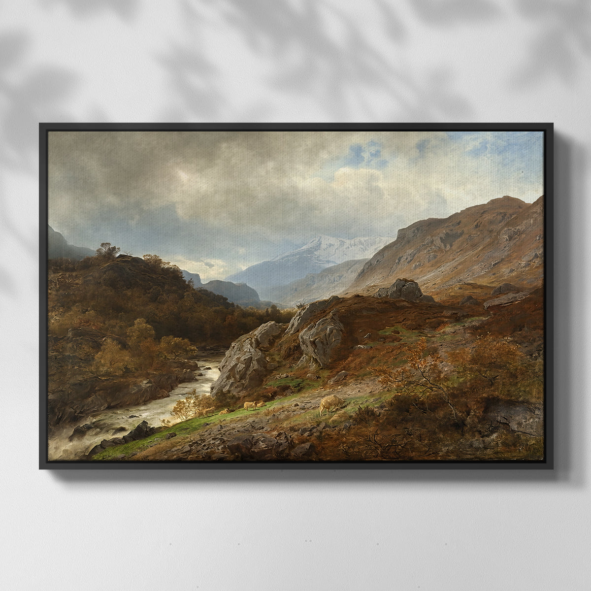 Mountain Landscape, 1864 - Floater Framed Canvas Print