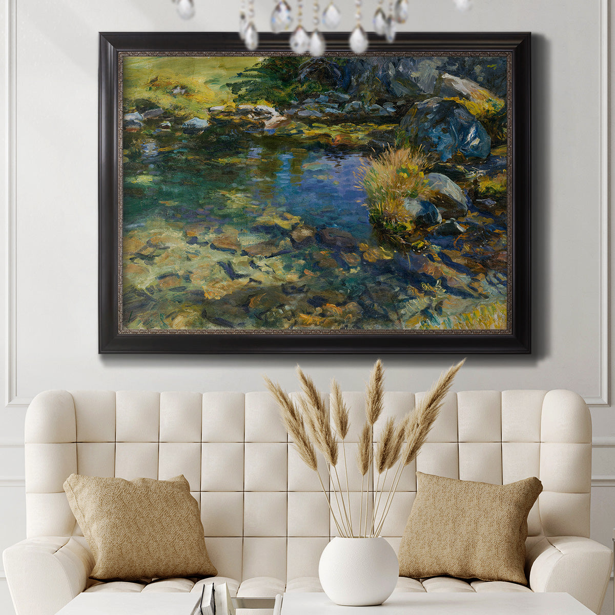 Alpine Pool - Ornate Framed Canvas Print