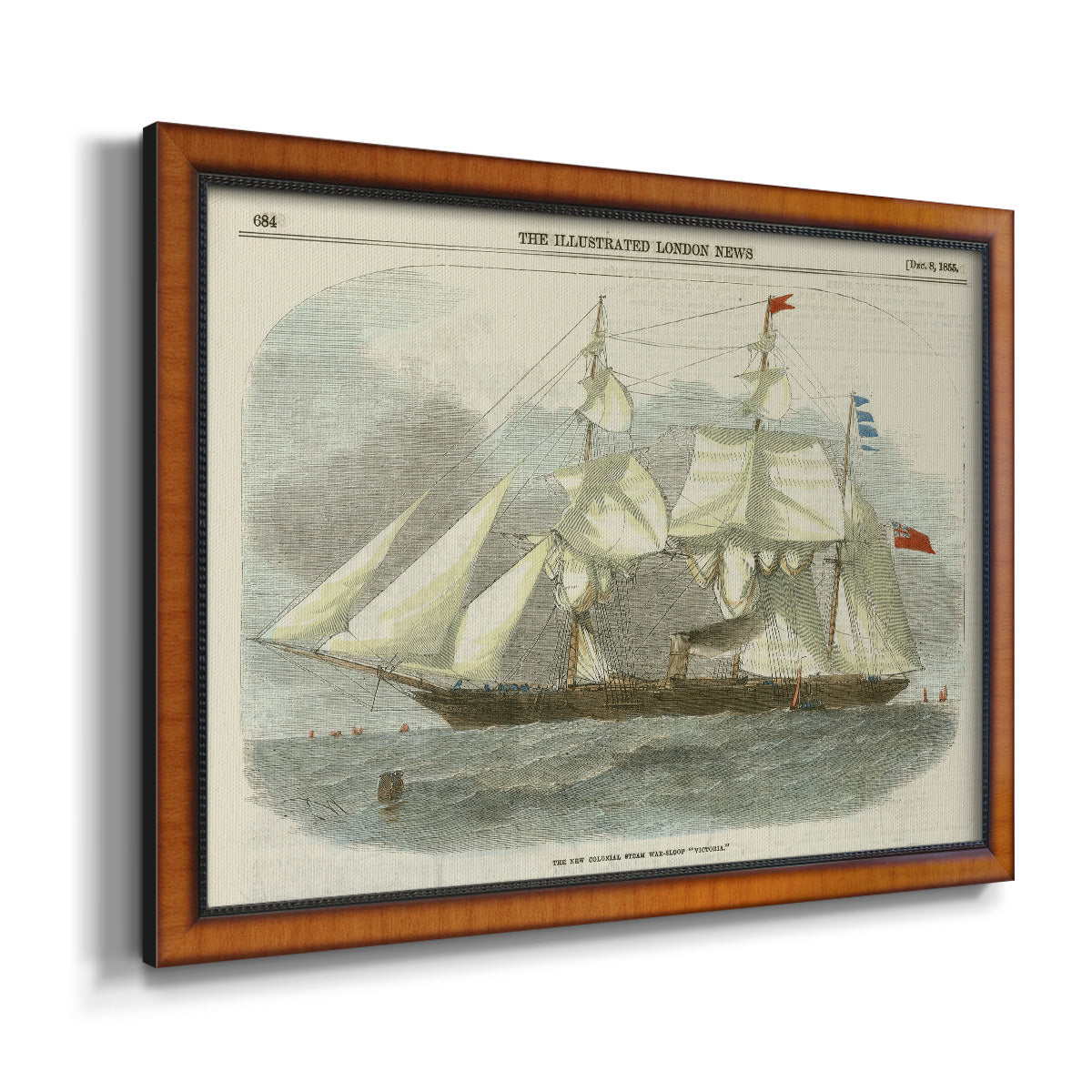 Antique Clipper Ship III Premium Framed Canvas- Ready to Hang