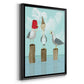 Silly Seagulls - Modern Framed Canvas Print