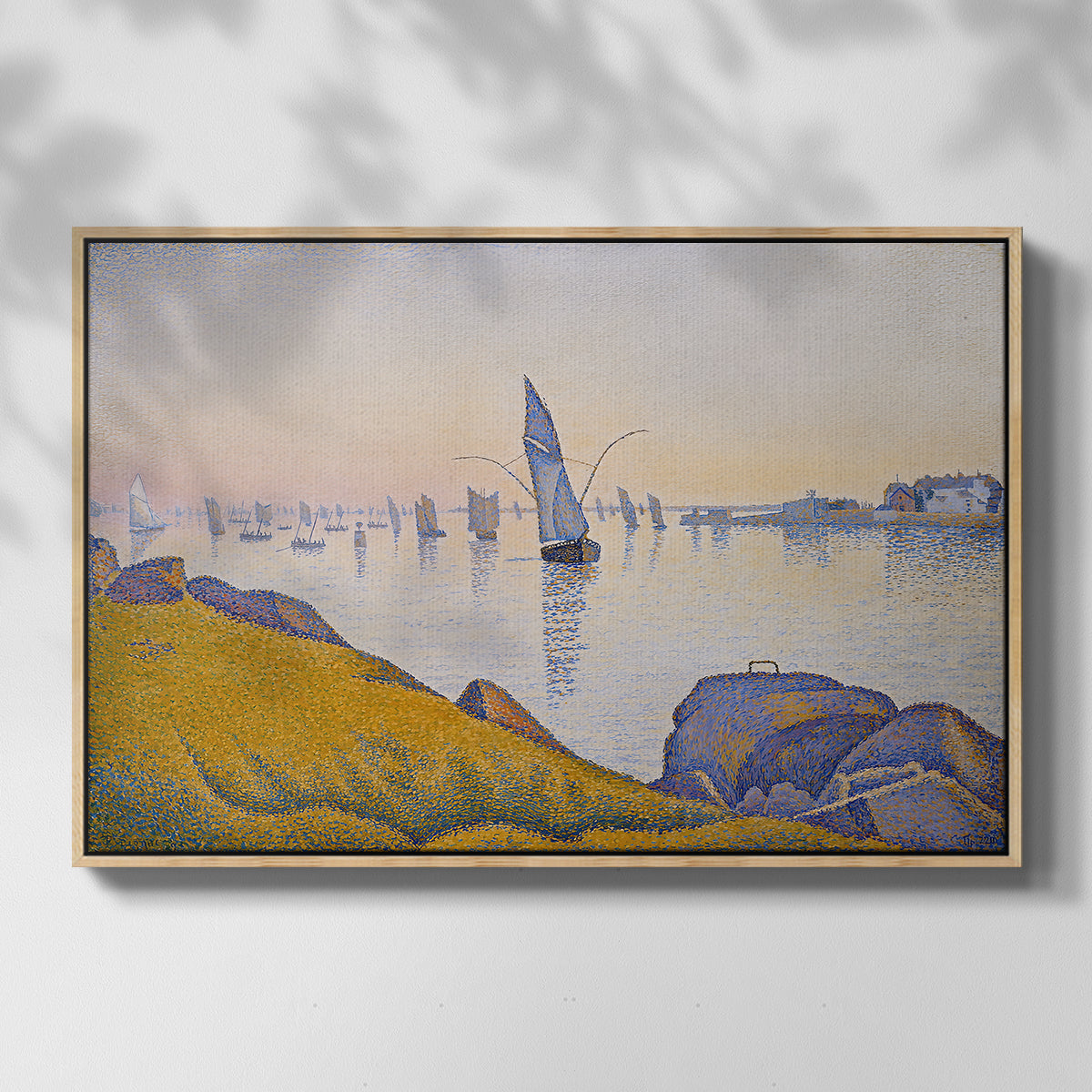 Evening Calm, Concarneau, Opus 220, 1891 - Floater Framed Canvas Print