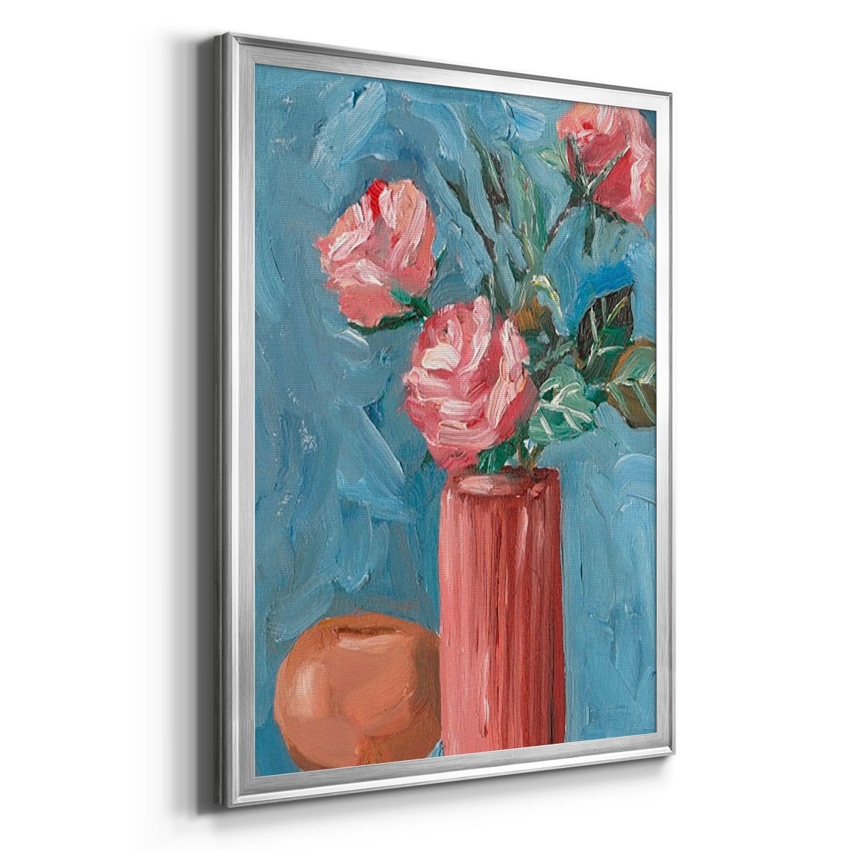 Rosa Blooms II - Modern Framed Canvas Print