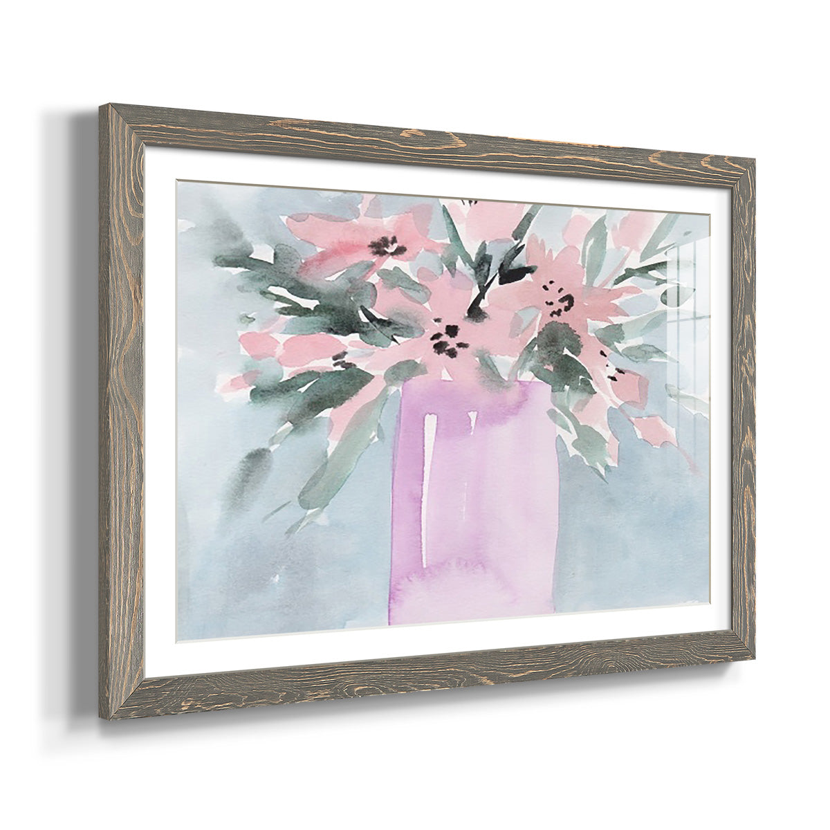 Broken Flowers I - Barnwood Framed Art Print
