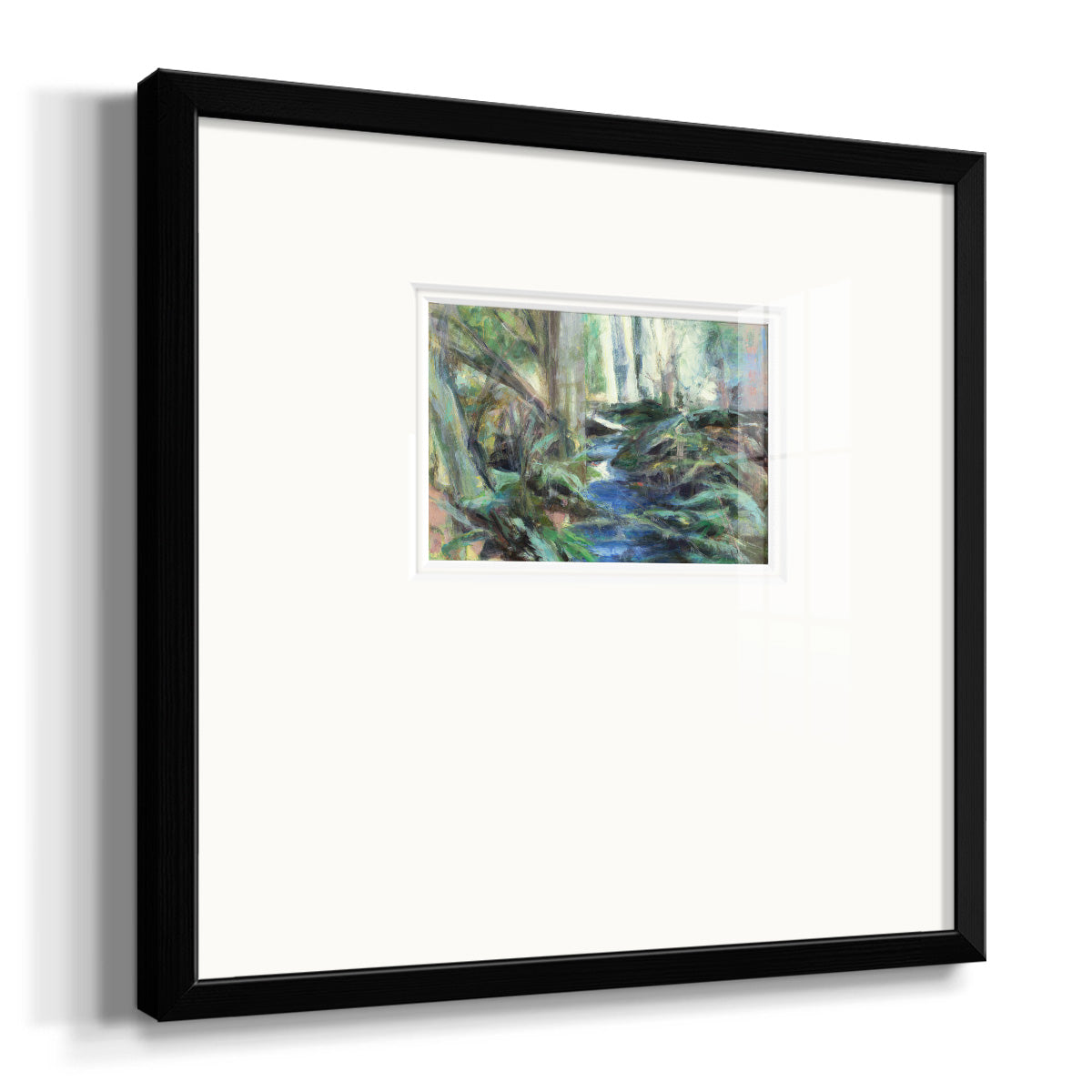 Rambling Blues Premium Framed Print Double Matboard