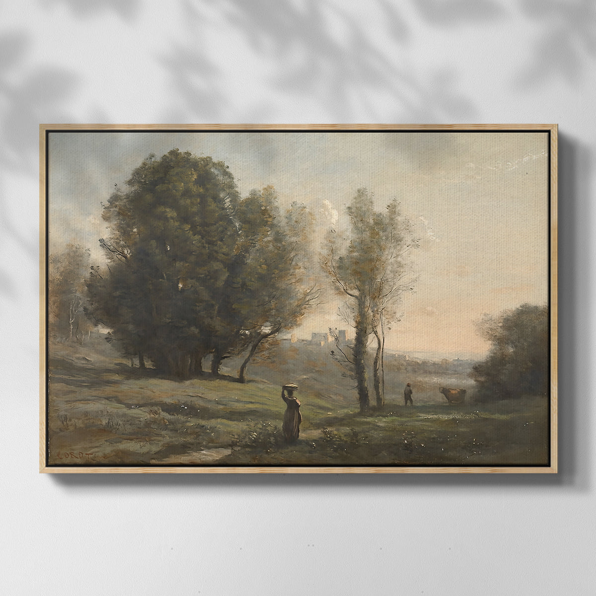 Landscape (Souvenir of les landes), c. 1872 - Floater Framed Canvas Print