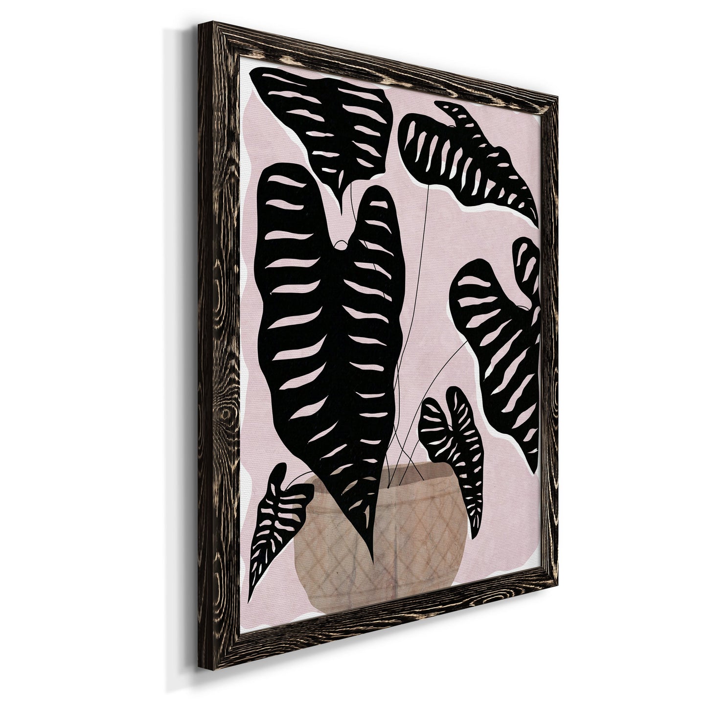 Potted Plant II - Premium Canvas Framed in Barnwood - Ready to Hang