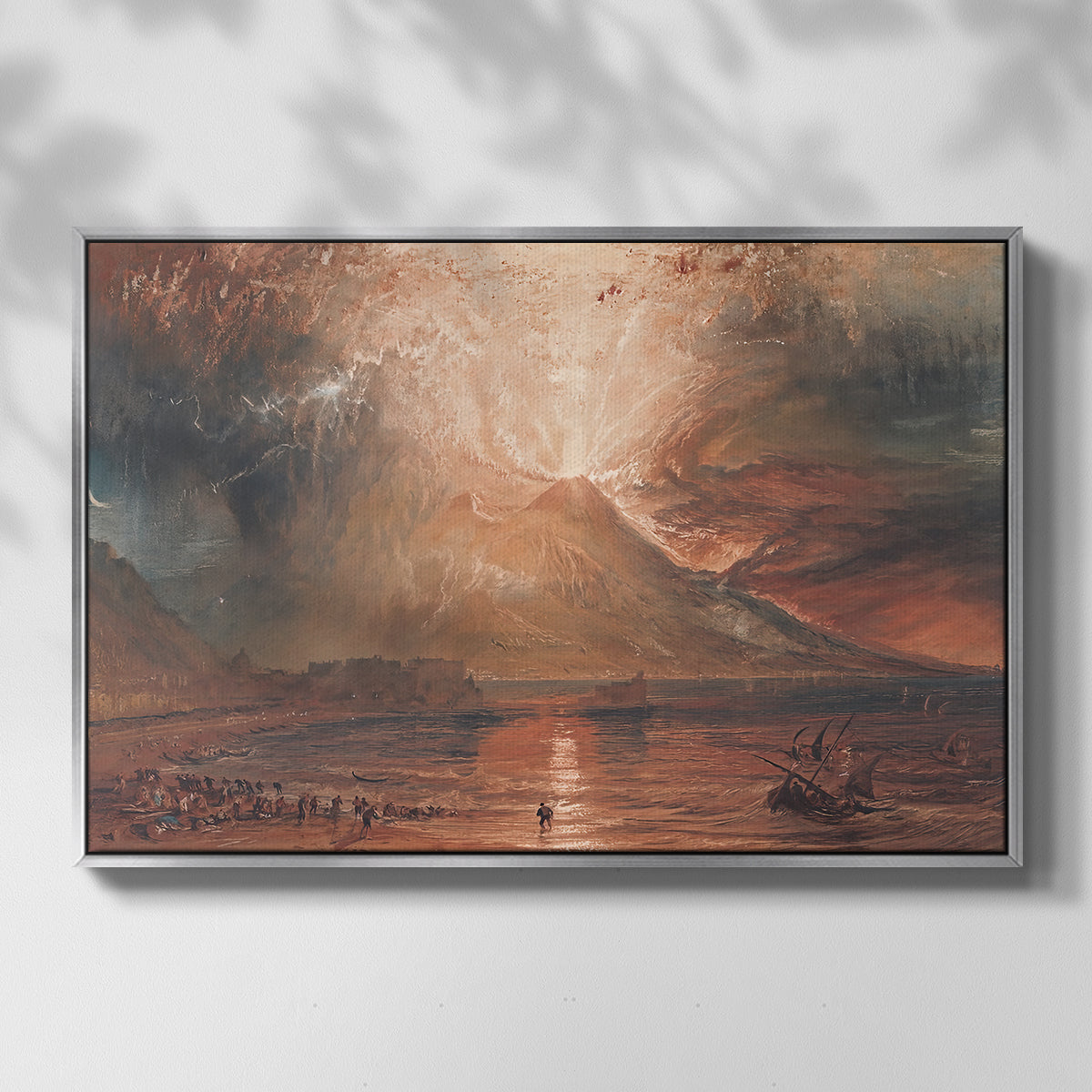 Vesuvius in Eruption, c. 1817 - Floater Framed Canvas Print
