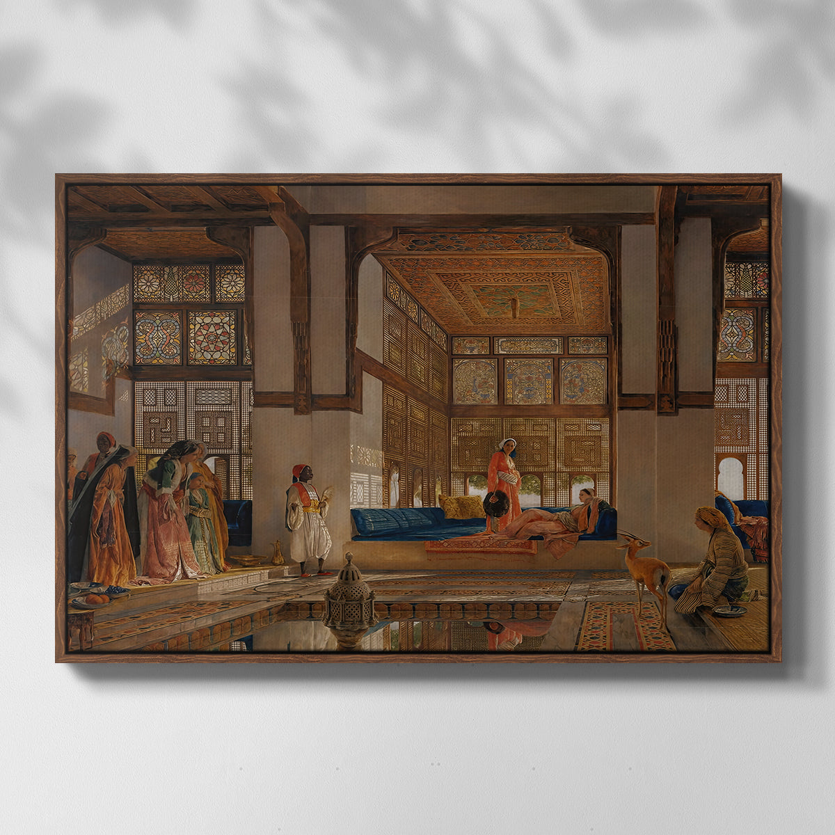 A Lady Receiving Visitors (The Reception), 1873 - Floater Framed Canvas Print