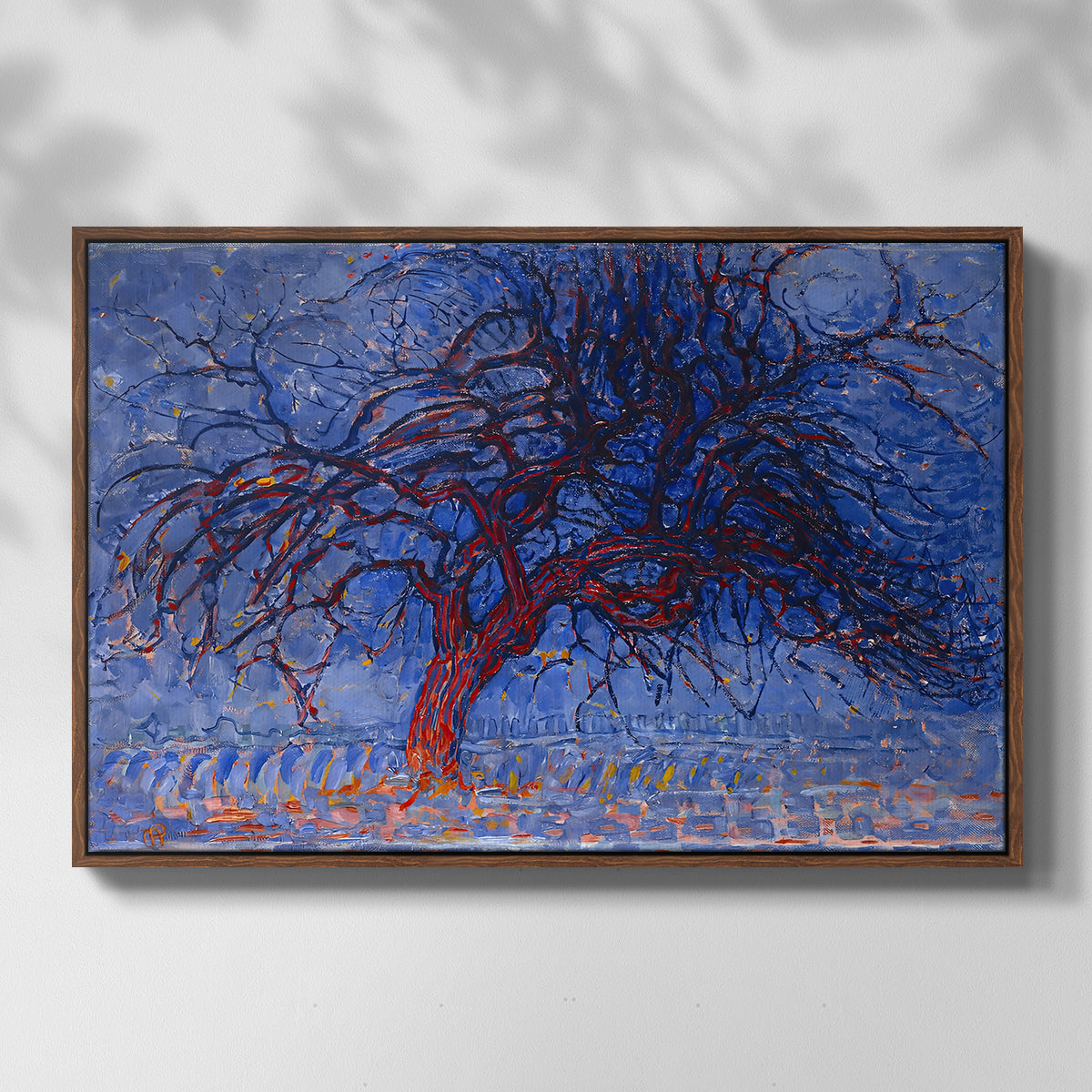 The Red Tree, 1909 - Floater Framed Canvas Print