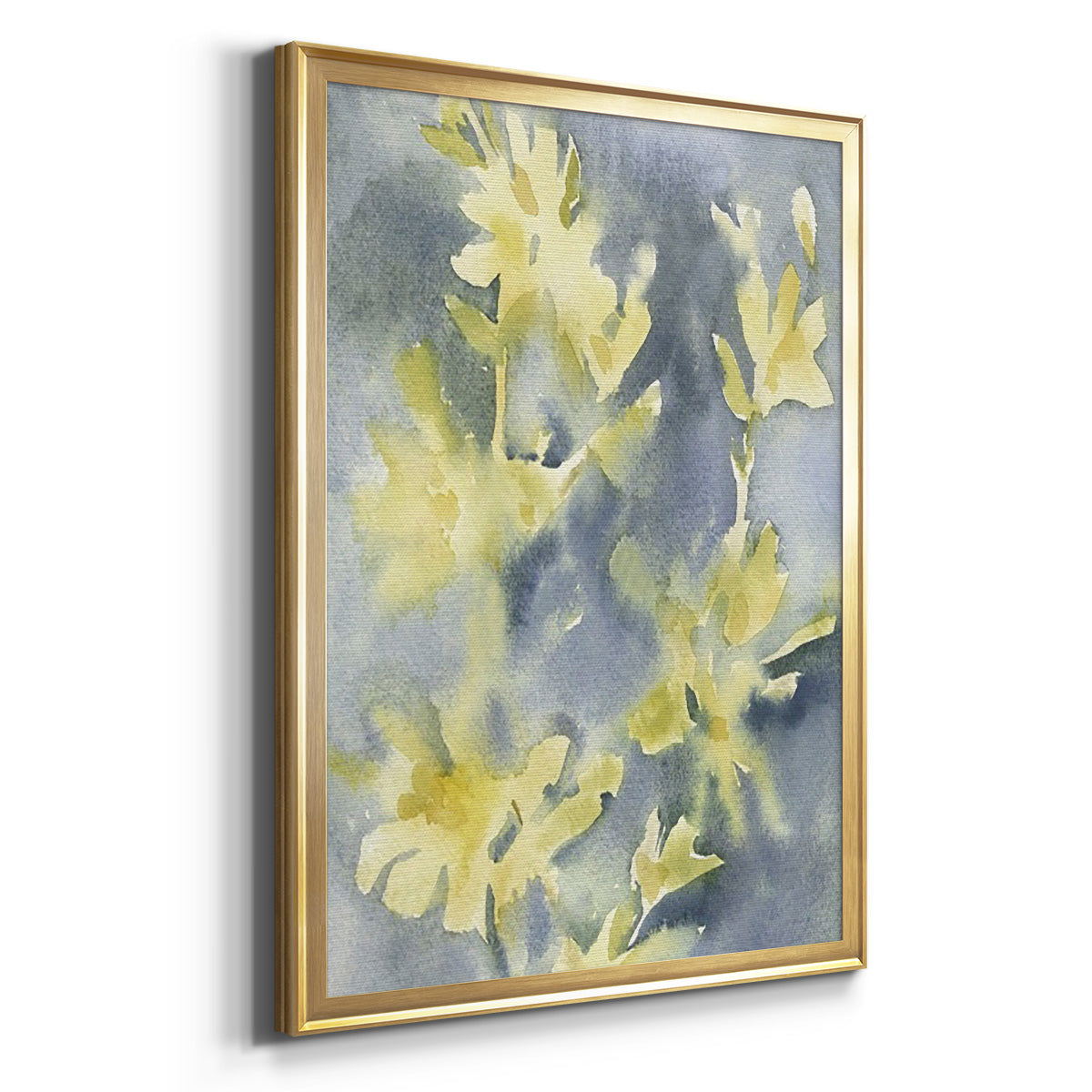 Forsythia Blooms II - Modern Framed Canvas Print
