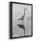 Heron - Modern Framed Canvas Print