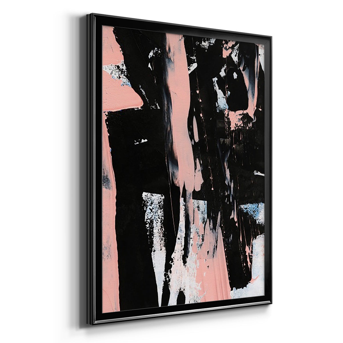 Black & Blush I - Modern Framed Canvas Print