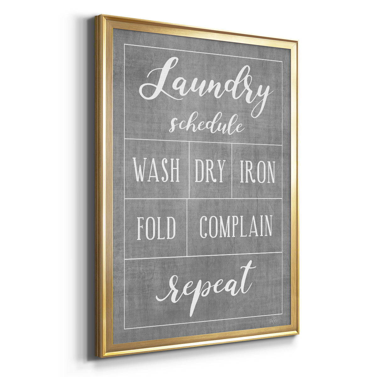 Laundry Schedule - Modern Framed Canvas Print