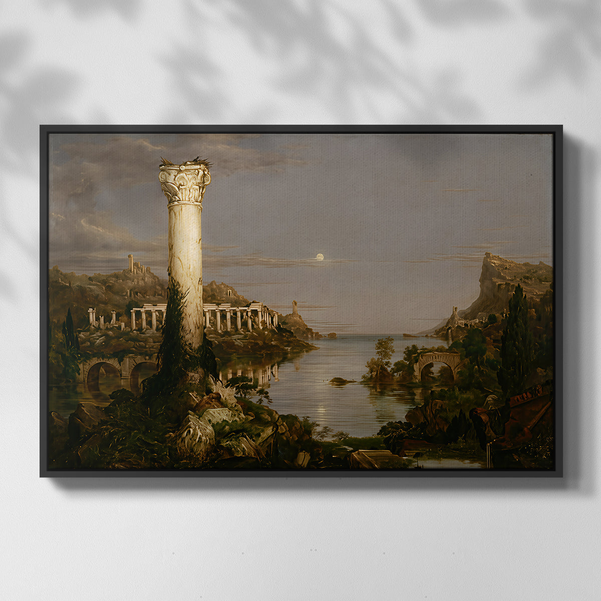 The Course of Empire: Desolation, 1836 - Floater Framed Canvas Print