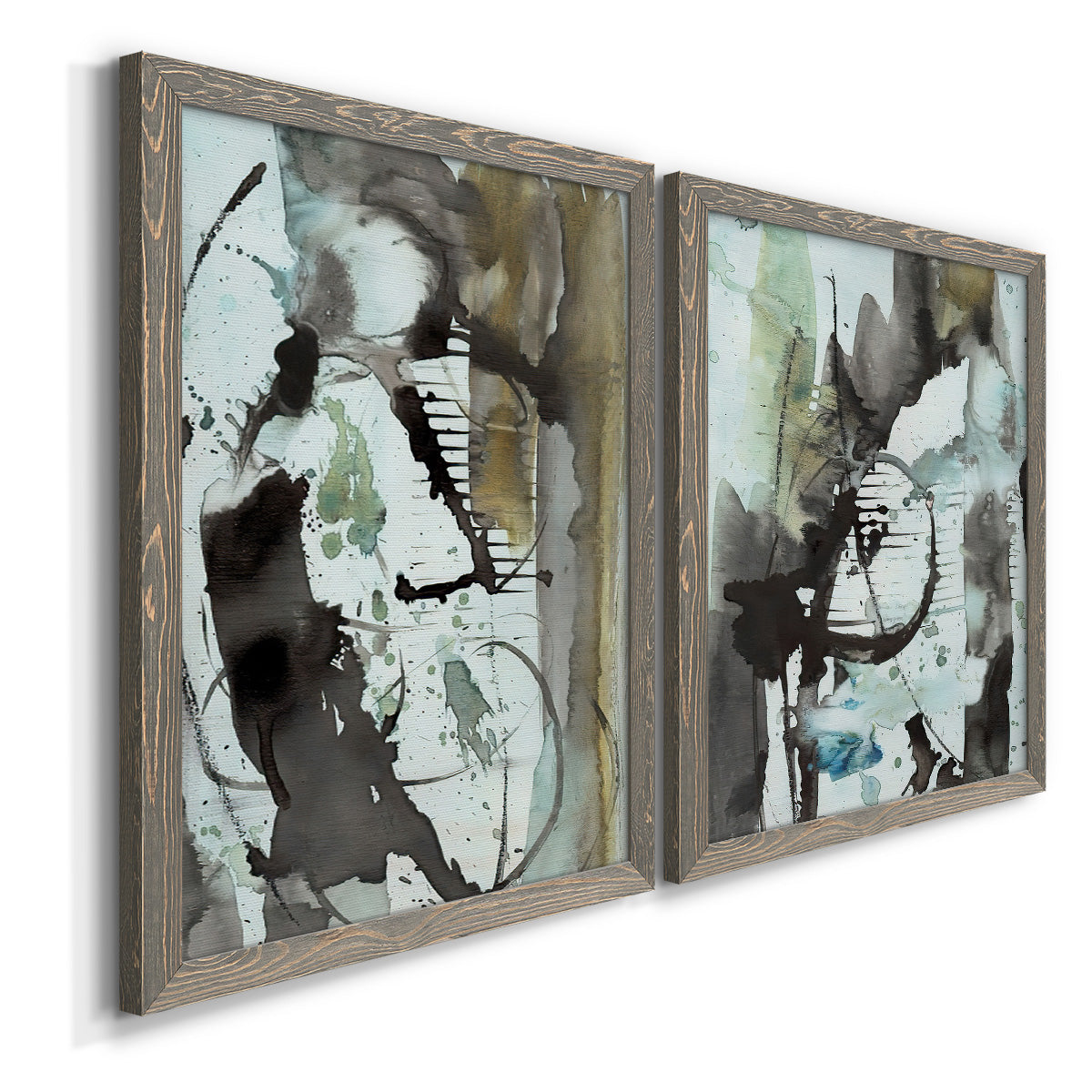 Lyrical Abstract I - Premium Framed Canvas 2 Piece Set - Ready to Hang