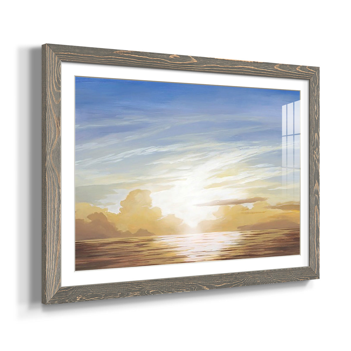 Luminous Waters III - Barnwood Framed Art Print
