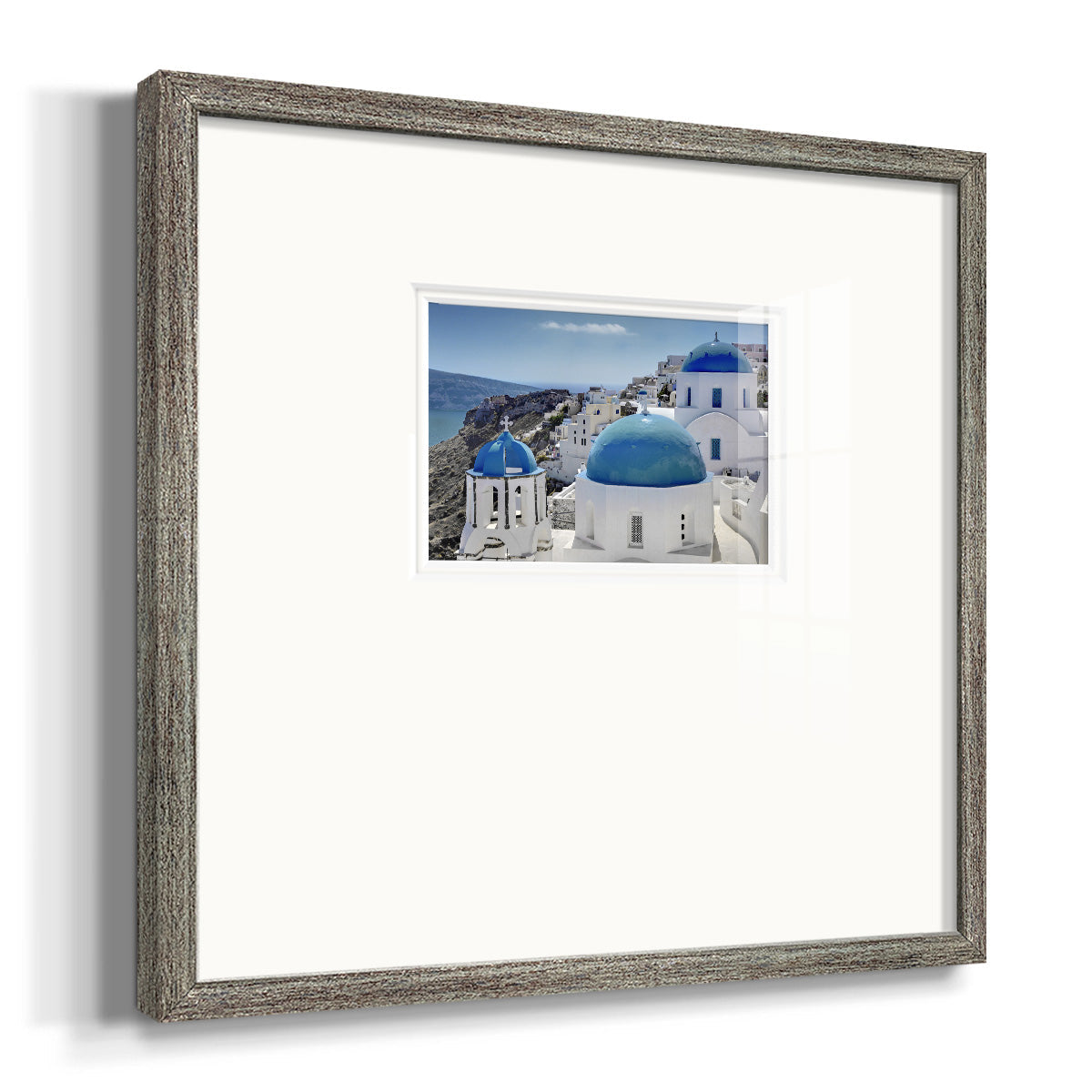 Santorini Saturday Premium Framed Print Double Matboard