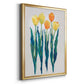Tulips in a Row II - Modern Framed Canvas Print