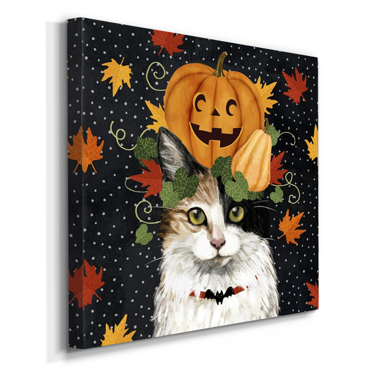 Halloween Cat II-Premium Gallery Wrapped Canvas - Ready to Hang